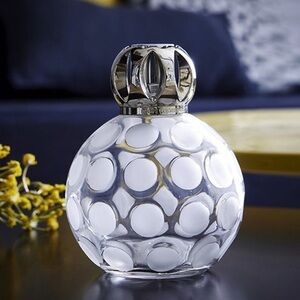 Rare Lampe Berger sphere frosted dot oil holder